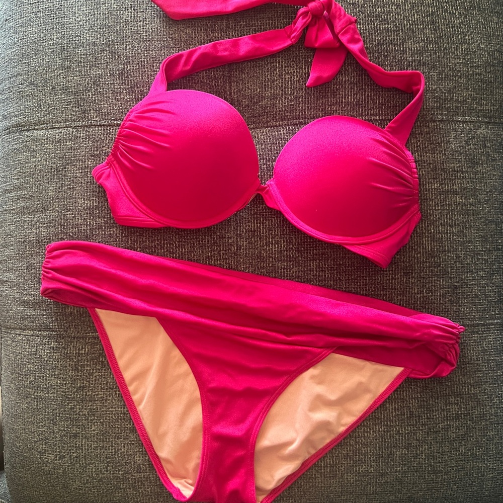 Victoria's Secret Pink Bikini Halter Set 36B